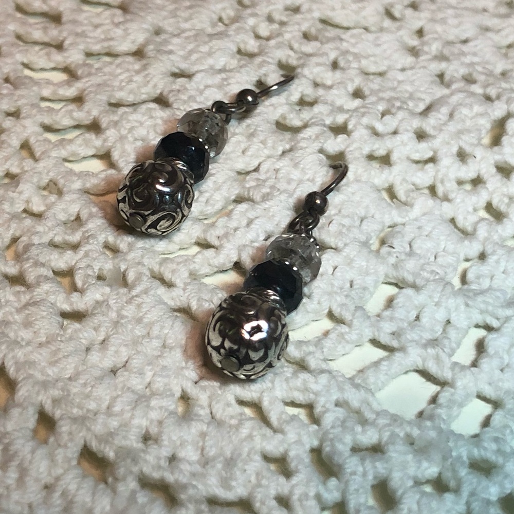 Brighton Sterling Silver & Glass Beaded Earrings